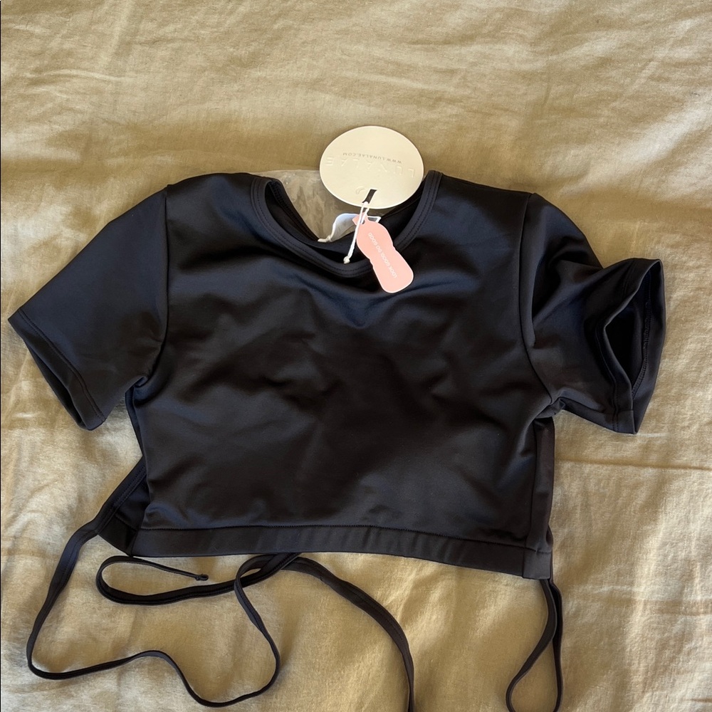 Black Short Sleeve Women's Top